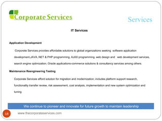 Software Company Profile -Corporate services 