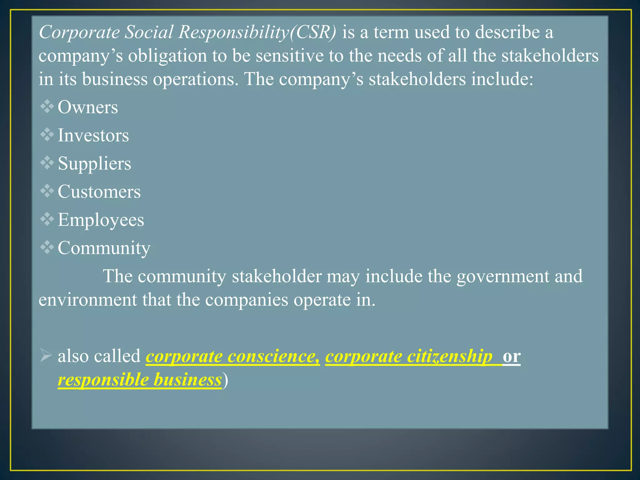 Corporate social responsibility | PPTX