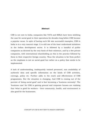 Corporate Social Responsibility Indian Perspective | PDF