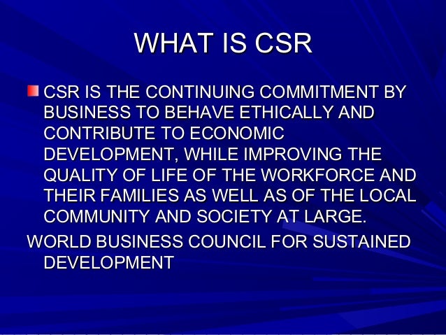 Corporate Social Responsibility Presentation