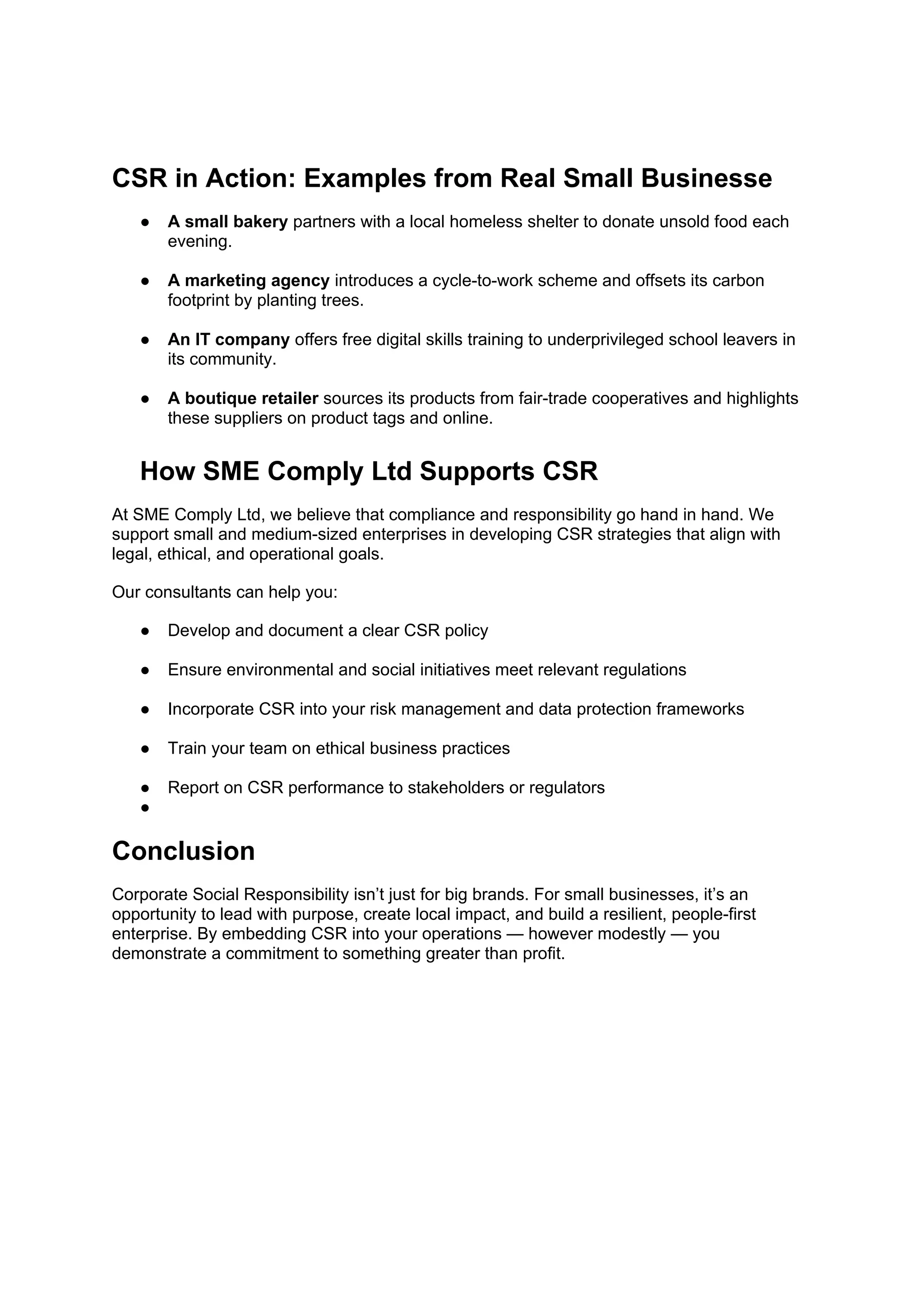 Corporate Social Responsibility (CSR) for Small Businesses_ A Practical ...