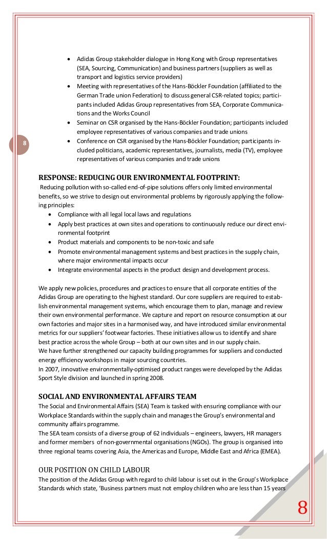 Terrorism Essay In English Adidas Environmental Issues Making A Thesis Statement For An Essay also Thesis In An Essay Adidas Environmental Issues Jefferson Institute Essay Health