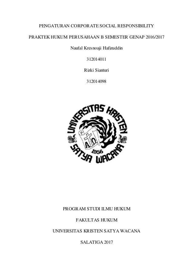 Pengaturan Corporate Social Responsibility Perseroan