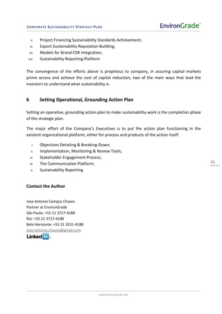 Corporate Sustainability Strategy Plan | PDF