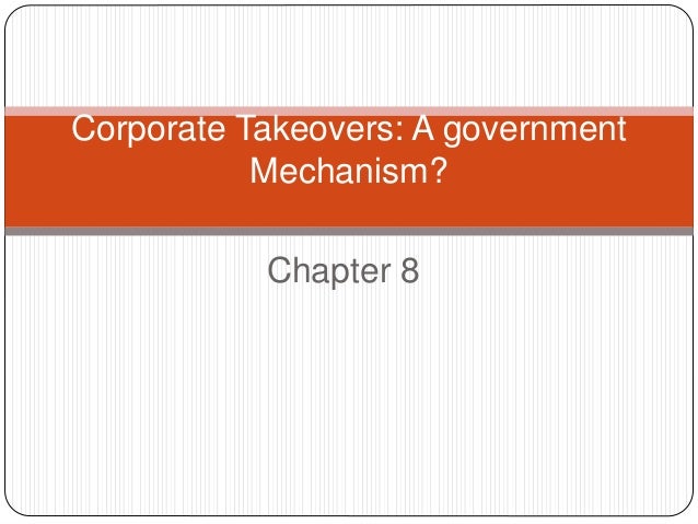 Corporate takeovers