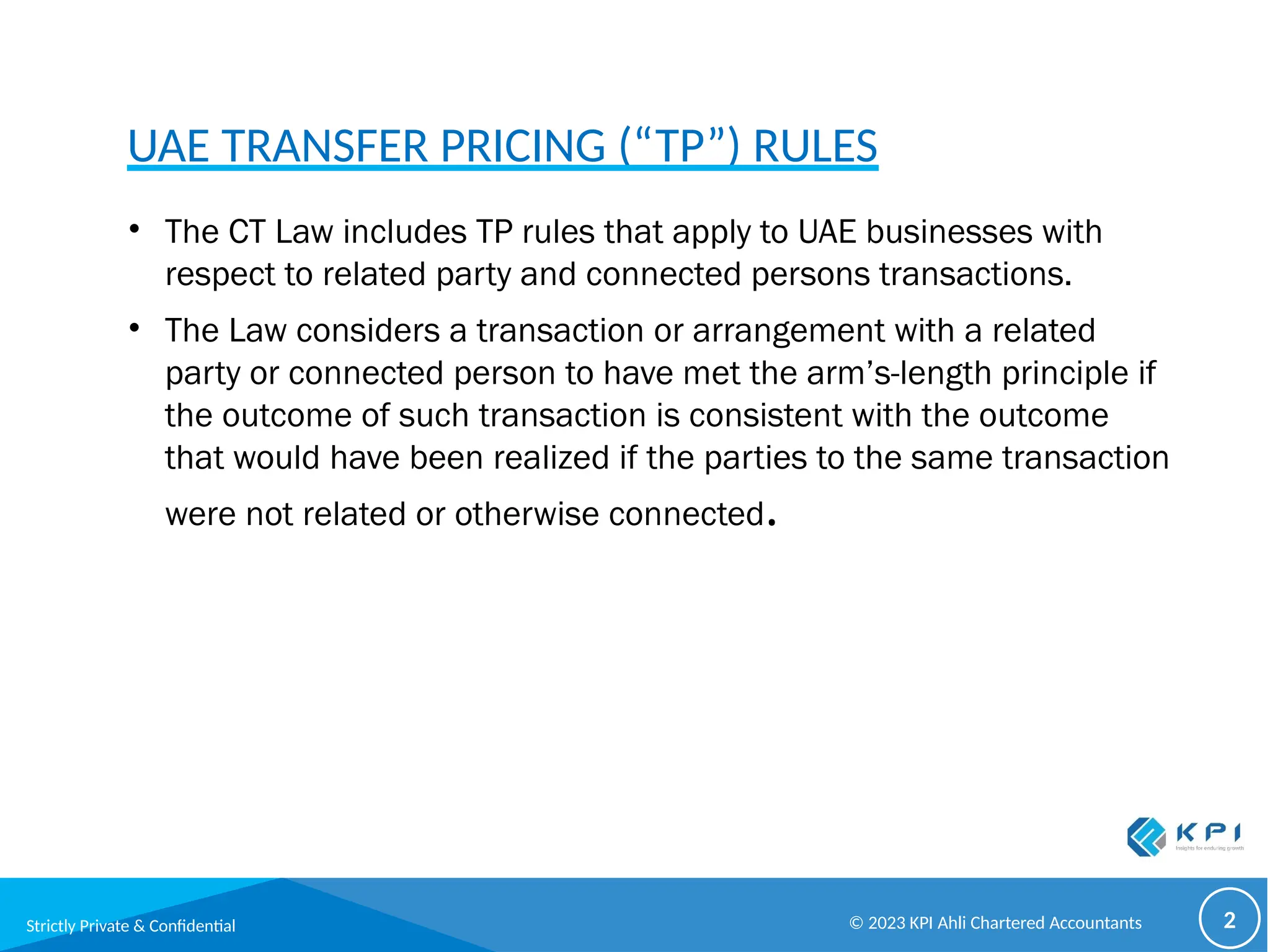 Corporate Tax in the UAE - Transfer Pricing by KPI.pptx
