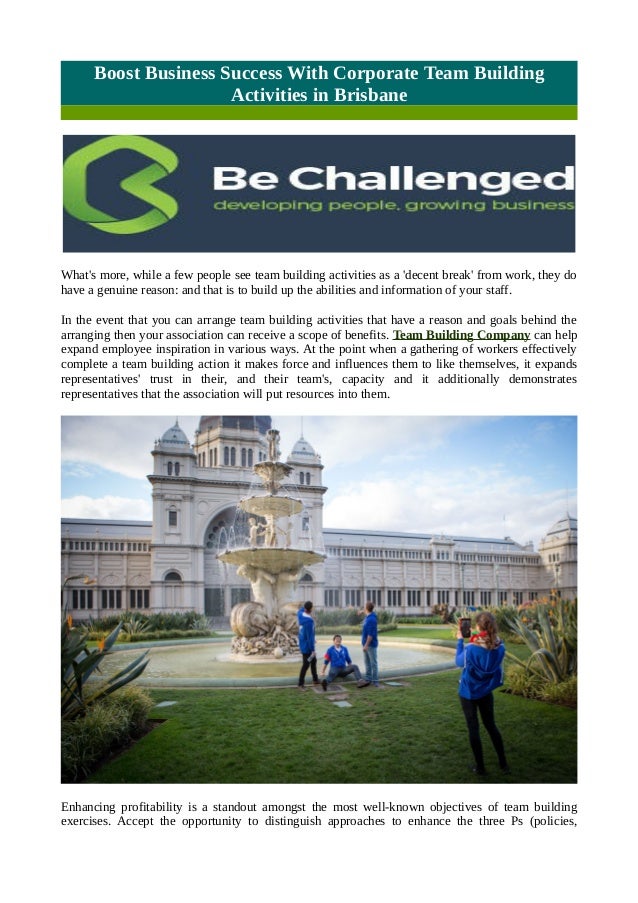 Corporate team building activities brisbane