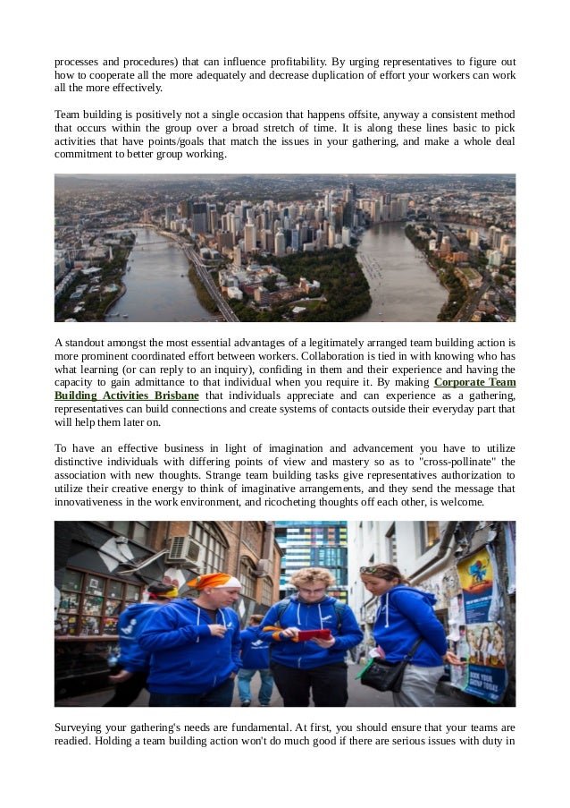 Corporate team building activities brisbane