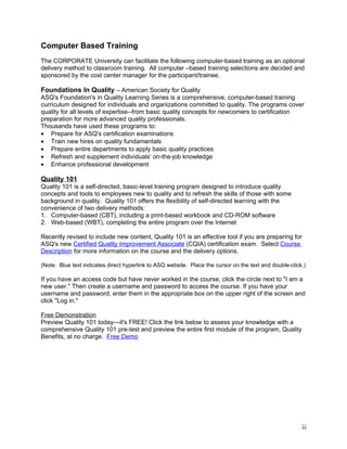 Corporate Training And Development Catalog | DOC