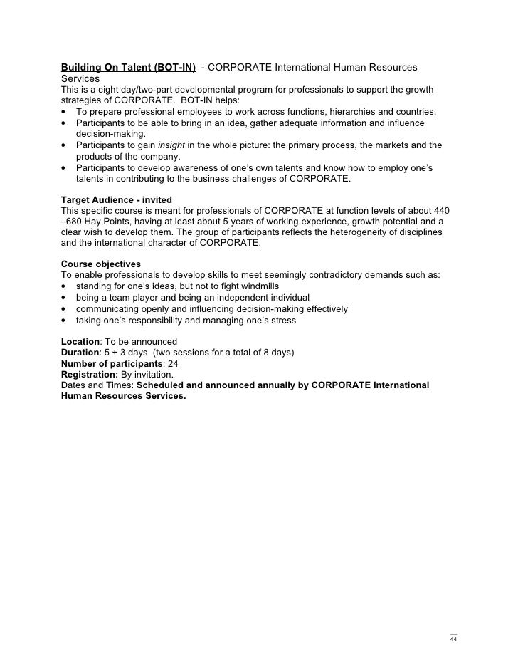 corporate training and development catalog