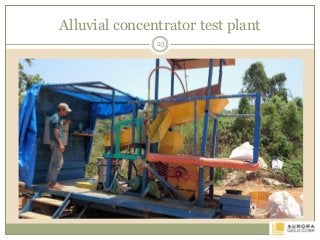 Alluvial concentrator test plant
25
 