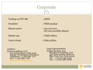 Regional Infrastructure
 Over 16,500 hectares in the
Tapajos gold Province,
Para State, Brazil.
 250 km from Itaituba office.
 Serviced by light aircraft &
Trans Garimpiero Highway.
 Exploration office and camp
established on Sao Domingos.
6
 