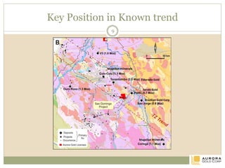 Located in a Proven region for gold
 The Tapajos : World’s Third Largest Placer Gold Belt
 Site of the world’s largest ever gold rush from 1970’s to
1990’s
 Largest alluvial gold province in Brazil, third largest in
world – previous production from streams estimated at
20-30 Moz of gold
 Geology is similar to other prolific gold belts (e.g. Eastern
Canada, Western Australia).
9
 