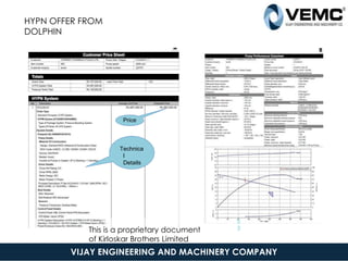 HYPN OFFER FROM
DOLPHIN
Technica
l
Details
Price
18
9-Sep-16
This is a proprietary document
of Kirloskar Brothers Limited
5
3
VIJAY ENGINEERING AND MACHINERY COMPANY
 