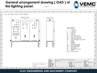 General arrangement drawing ( GAD ) of
fire fighting panel.
VIJAY ENGINEERING AND MACHINERY COMPANY
 