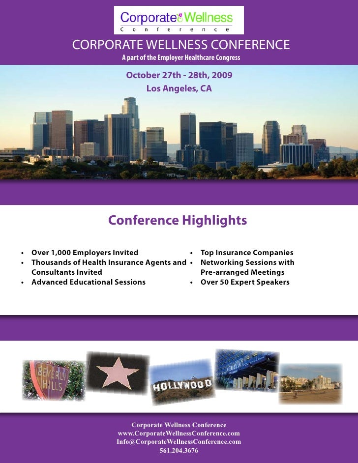 Corporate Wellness Conference Brochure