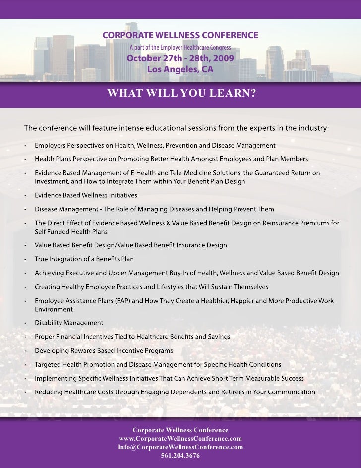 Corporate Wellness Conference Brochure
