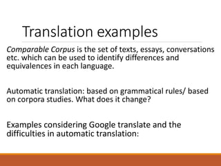 Corpora translation | PPT