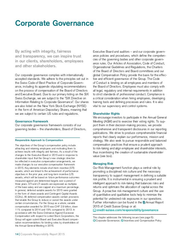 Corporate Responsibility Report 2015