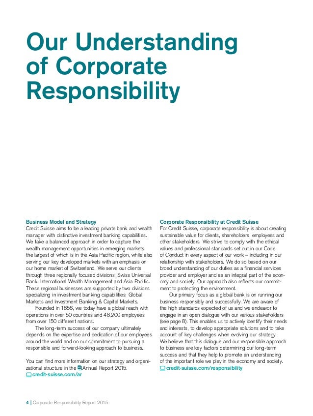 Corporate Responsibility Report 2015