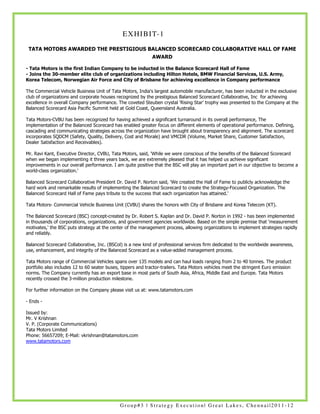 Balanced Score card-Corporate Strategy | PDF