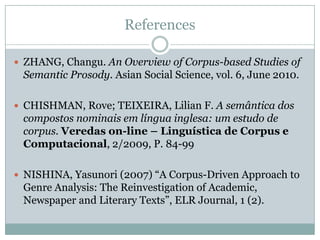 Corpus and semantics final | PPTX