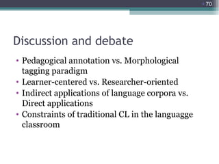 Pedagogical applications of corpus data for English for General and Specific Purposes
