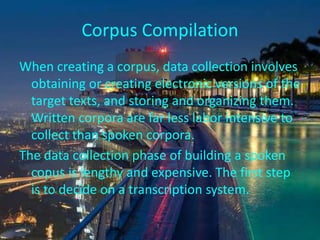 Corpus linguistics | PPTX