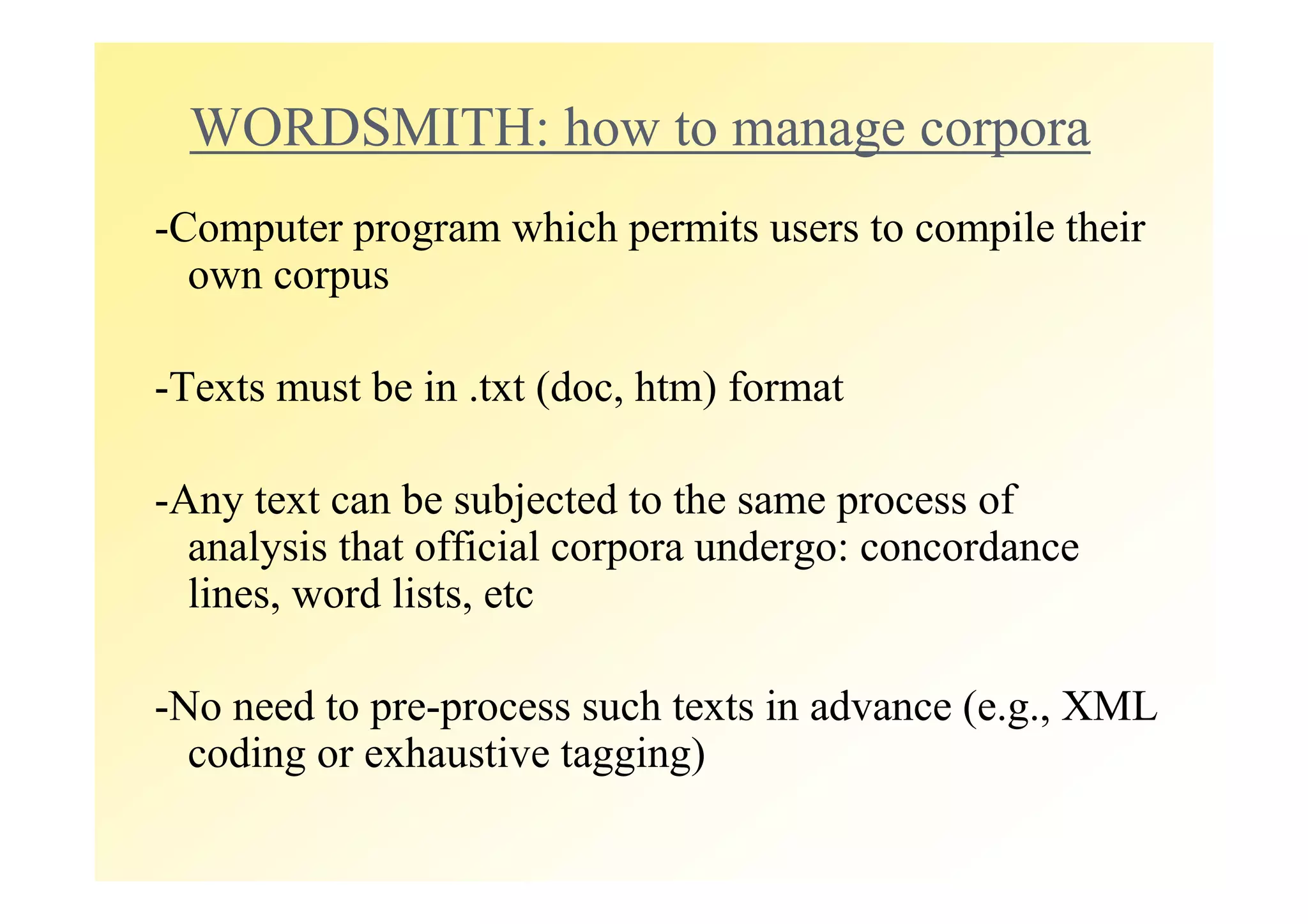 Corpus linguistics intro | PDF