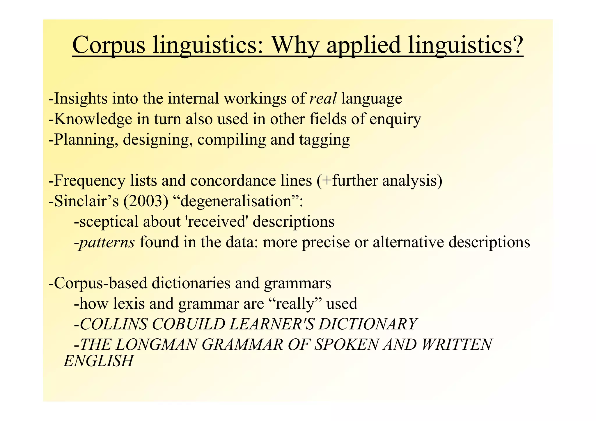 Corpus linguistics intro | PDF