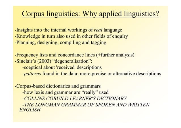 Corpus linguistics intro | PPT