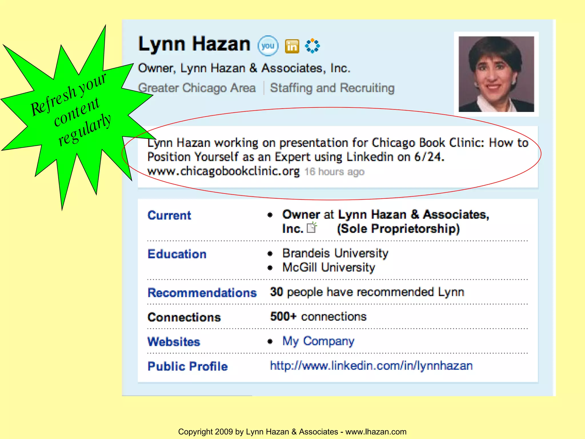 Refresh your content regularly 