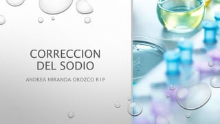 CORRECCION
DEL SODIO
ANDREA MIRANDA OROZCO R1P
 
