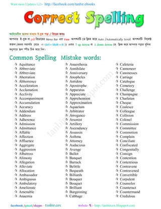 Correct spelling by tanbircox PDF