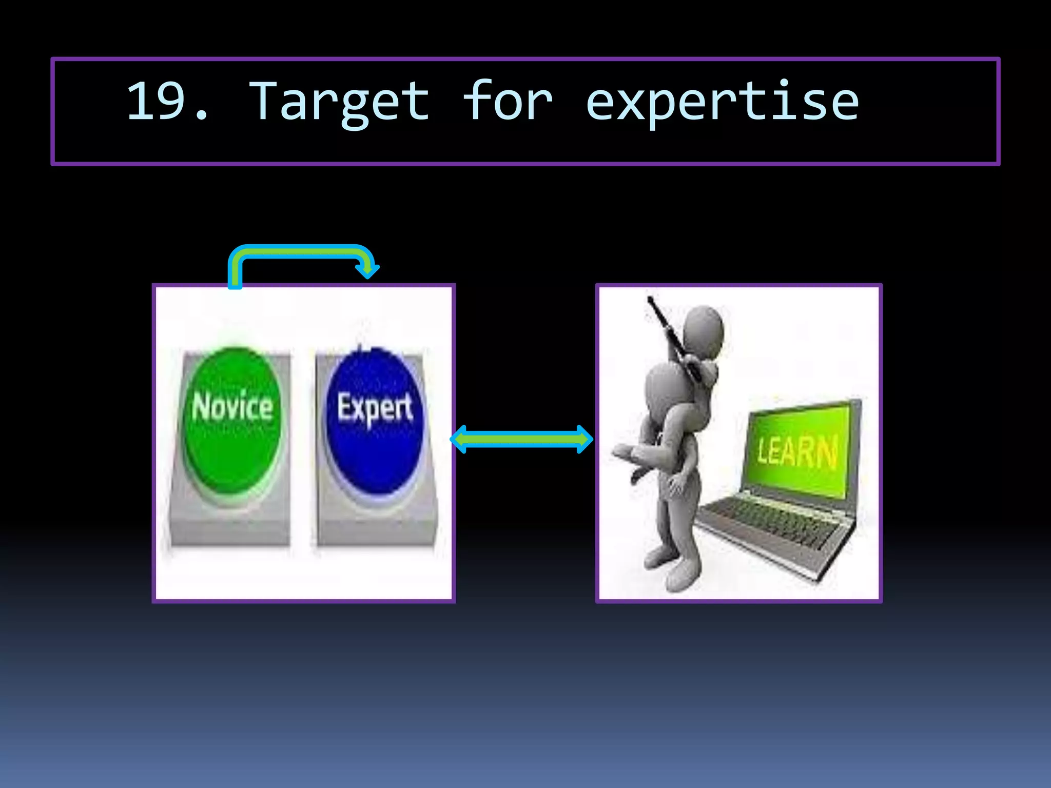 19. Target for expertise