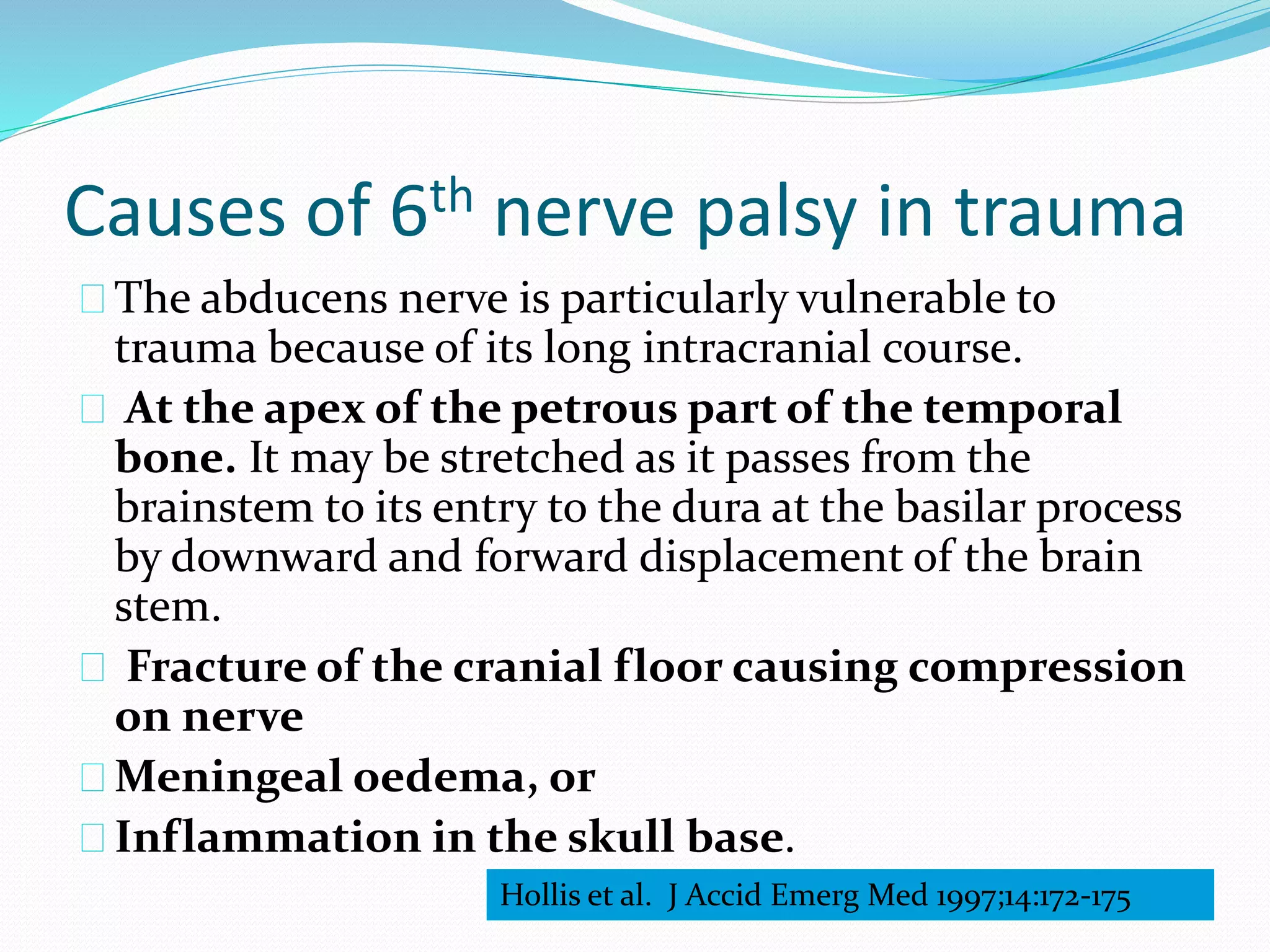 traumatic abducent nerve palsy | PPTX