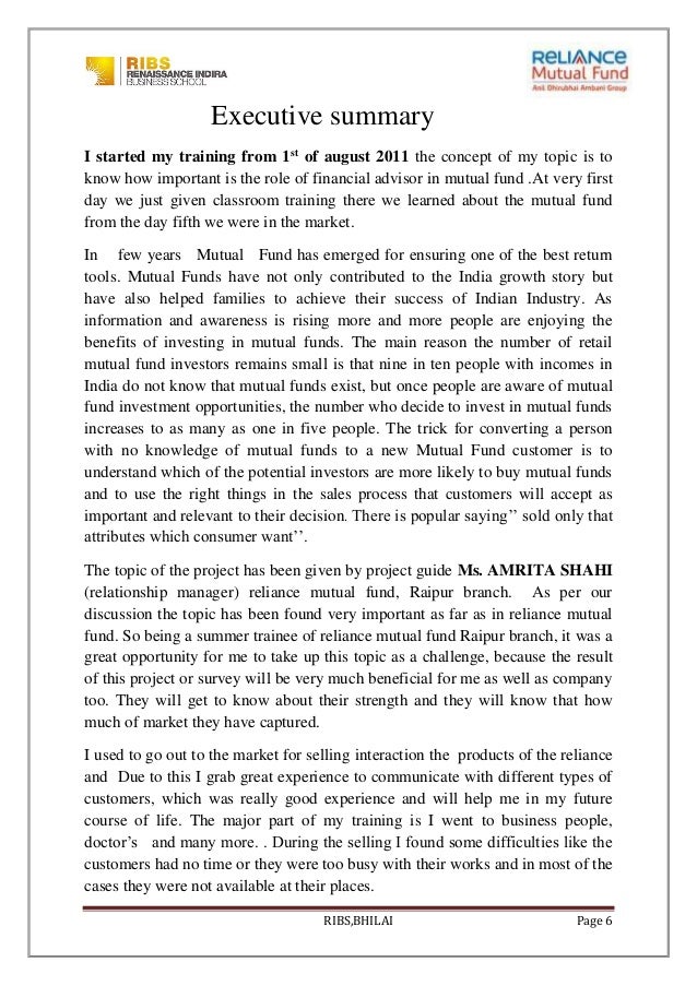 financial advisor report sle a project report on need of financial advisor for fund financial advisor report sle a project report on need of financial advisor for fund