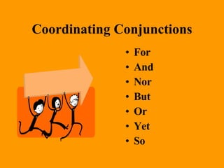 Coordinating Conjunctions For And Nor But Or Yet So 