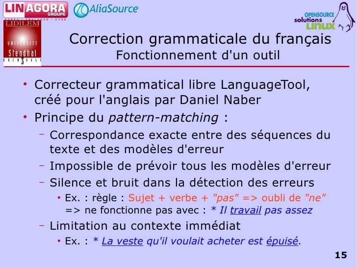 Correction Orthographique Et Grammaticale Automatique