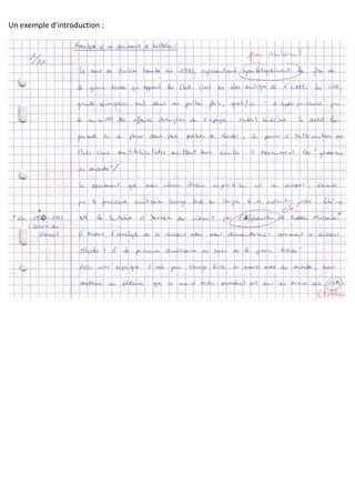 Un exemple d’introduction :
 
