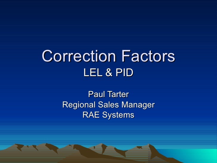 Correction factors basics