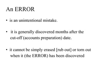Correction of errors | PPTX