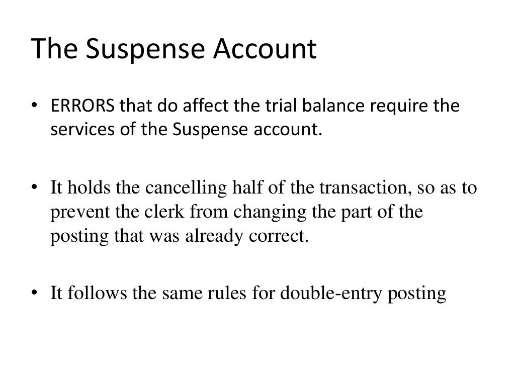 Correction of errors