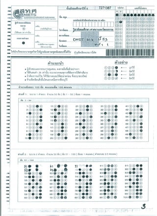 เฉลยข้อสอบ O-NET วิชาสังคมศึกษา ปี 2553