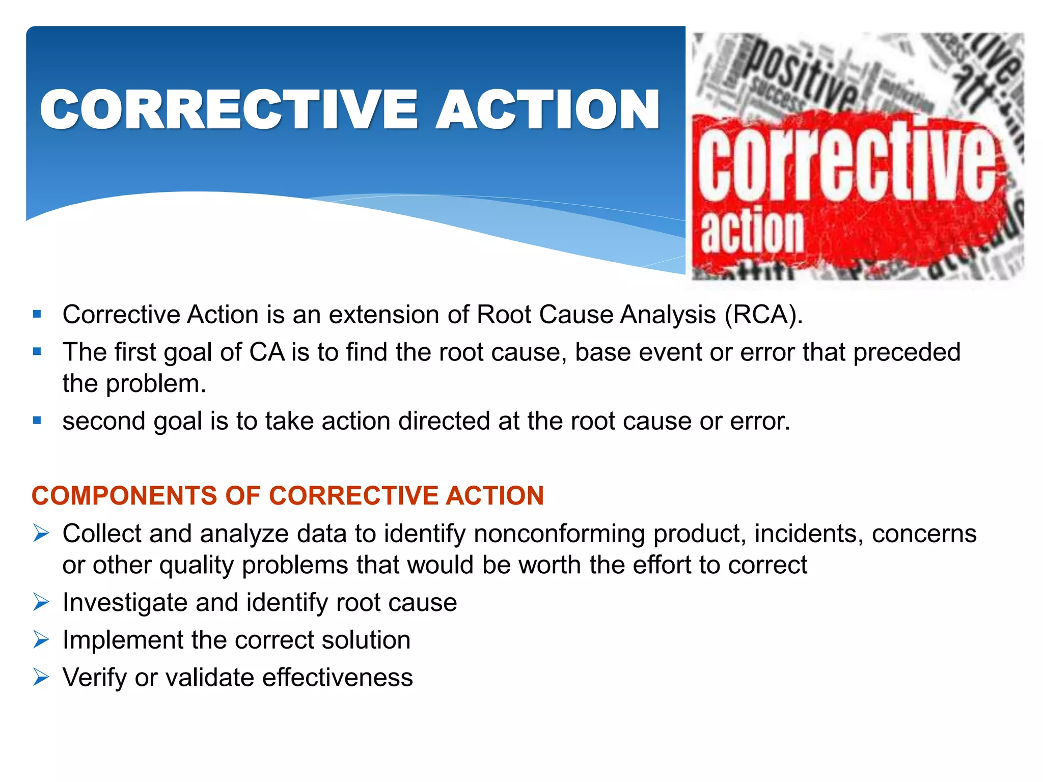 Corrective and preventive action | PPTX