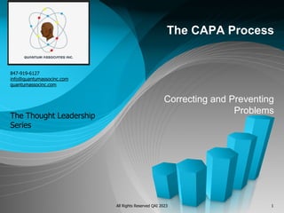 Prevent Problem Corrective and Preventive Actions | PDF