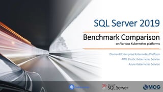 SQL Server 2019
Benchmark Comparison
on Various Kubernetes platforms
Diamanti Enterprise Kubernetes Platform
AWS Elastic K...