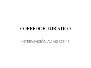 CORREDOR TURISTICO
INTERVENCIÓN AV. NORTE 45
 