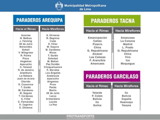 Corredor Azul - Lima Metropolitana