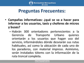 Corredor Azul - Lima Metropolitana
